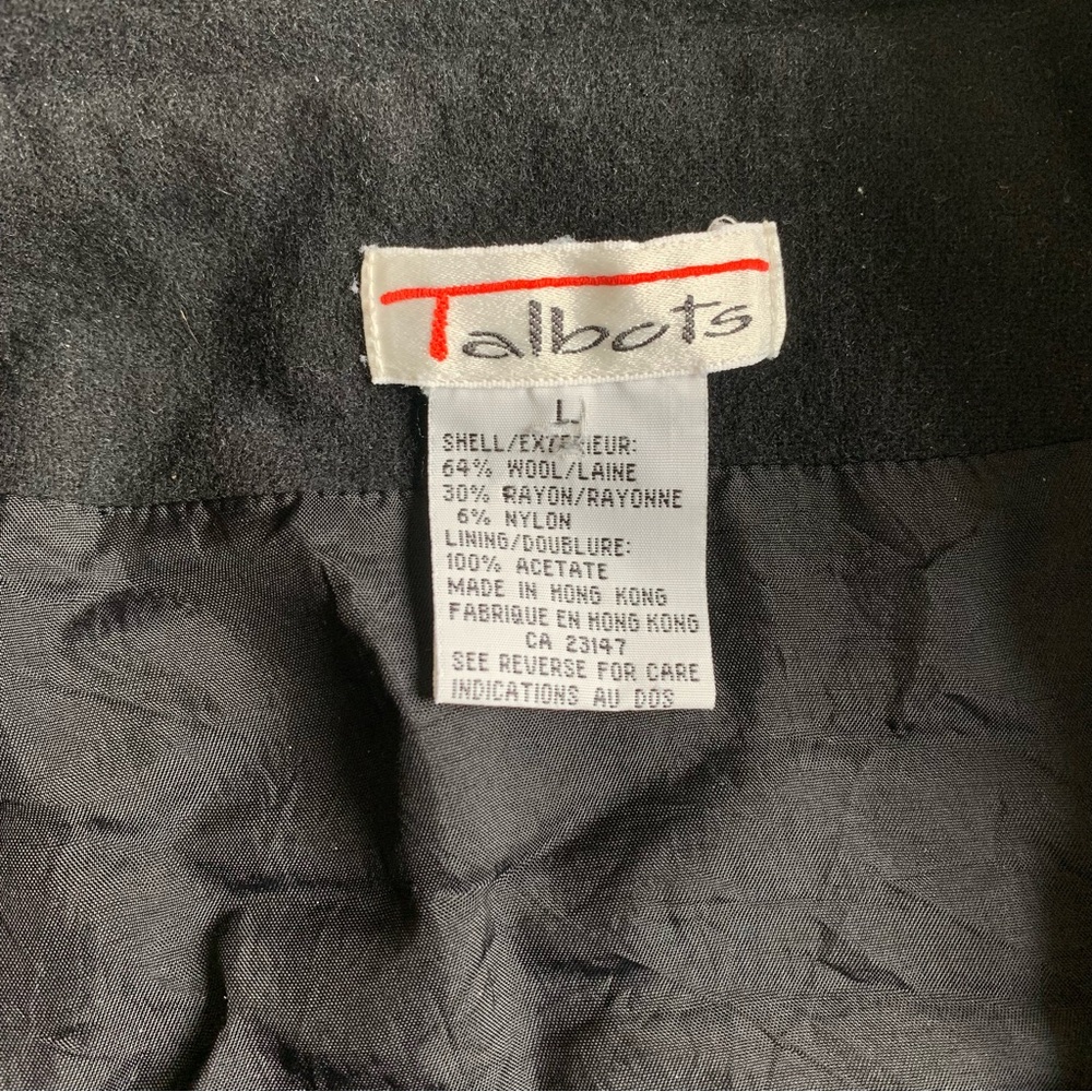Talbots Vintage Women’s Snowflake Wool Vest Black Size Large‎ - Picture 5 of 7
